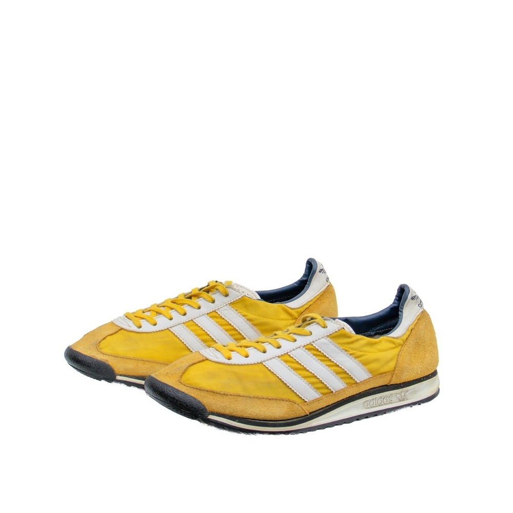 adidas Originals SL 72 Yellow Suede Nylon Retro Sneakers G51101 Men's US 8.5